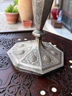 Large Persian Isfahan Hand Engraved Silver Candelabrum. 84 Standard