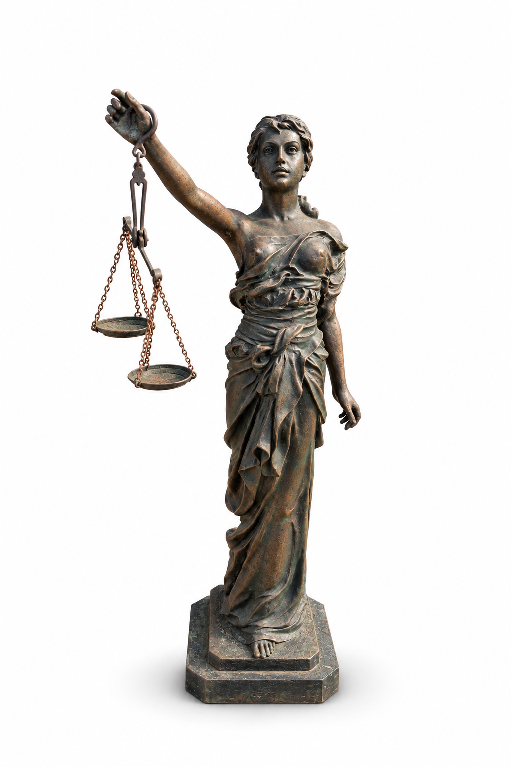 Lady Justice Bronze Figurine After Moreau, French Neoclassical Sculpture