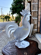 Cristal de Sèvres Frosted Crystal Rooster Figurine (Coq)