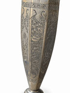 Large Persian Isfahan Hand Engraved Silver Candelabrum. 84 Standard