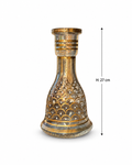 Vintage Hookah / Shisha Glass Nargileh Vase, Gold Gilt, 27 cm