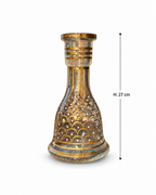 Vintage Hookah / Shisha Glass Nargileh Vase, Gold Gilt, 27 cm
