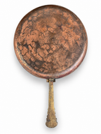 Islamic Silver-Inlaid Copper Pan with Girih Arabesque Decoration