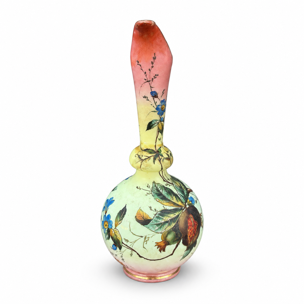 Antique European Hand Painted Porcelain Ewer, 34cm