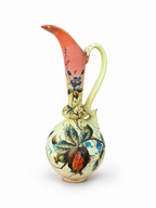 Antique European Hand Painted Porcelain Ewer, 34cm