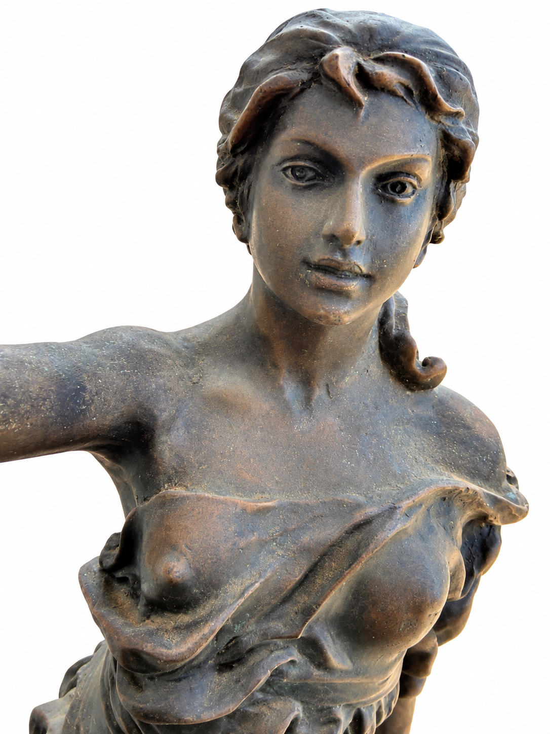Lady Justice Bronze Figurine After Moreau, French Neoclassical Sculpture