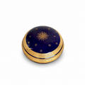 Limoges Porcelain Box Cobalt Blue & Gold Star Motif