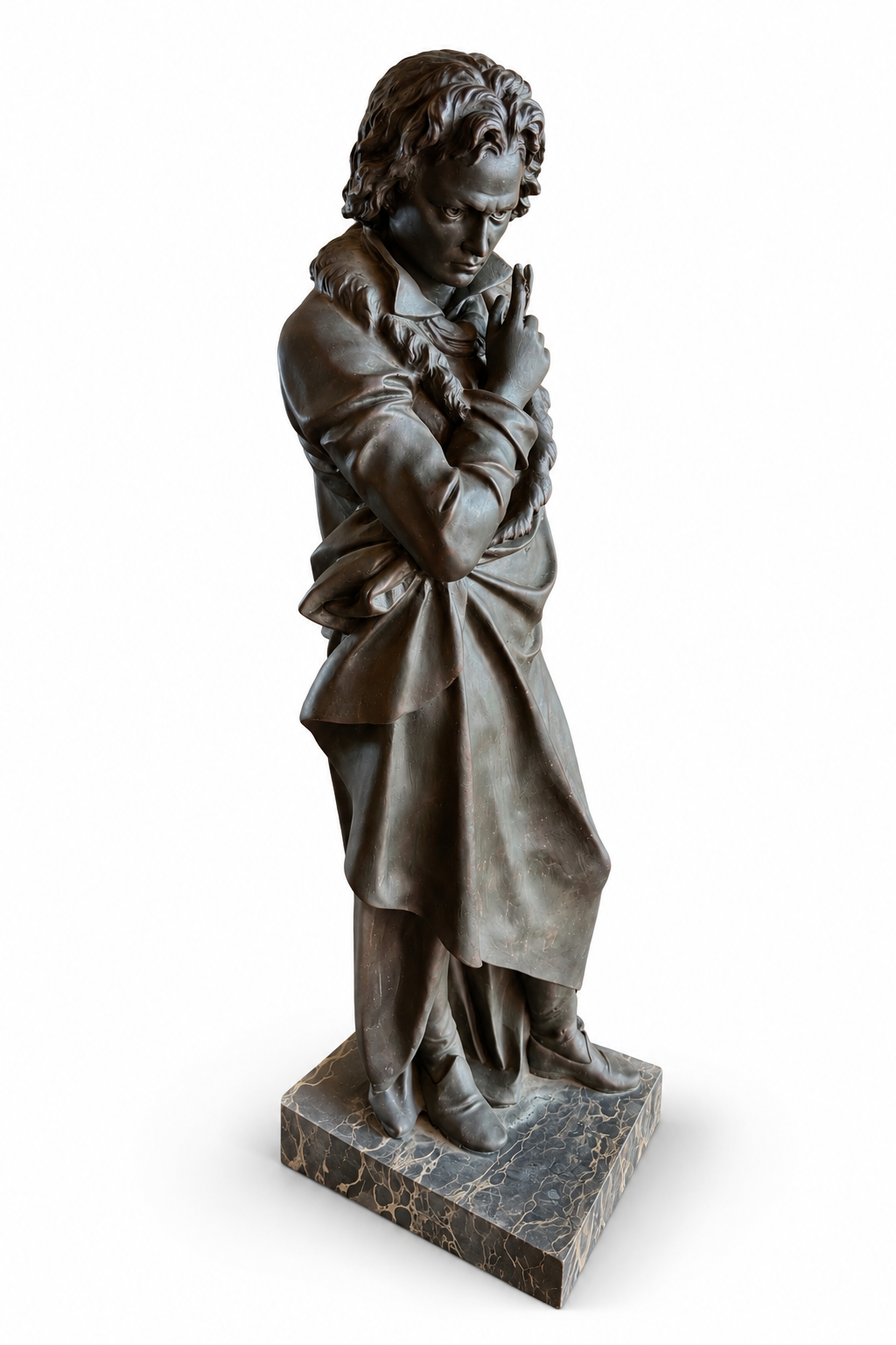 19th Century Bronze Figure of Beethoven by André F. Teuphème