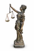 Lady Justice Bronze Figurine After Moreau, French Neoclassical Sculpture
