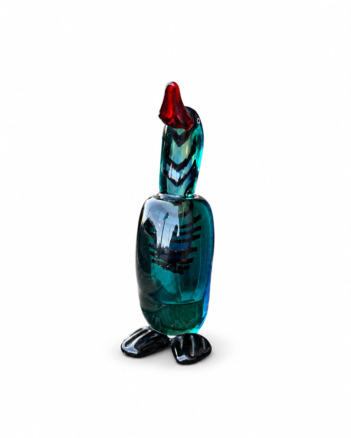Murano Style Art Glass Penguin Sculpture, Circa 1970s / 1980s