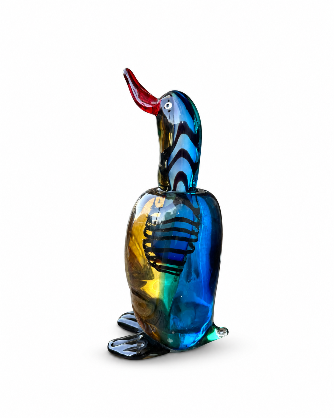 Murano Style Art Glass Penguin Sculpture, Circa 1970s / 1980s