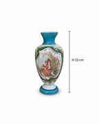 Antique Meissen Porcelain Three Piece Garniture Set with Romantic Courting Scenes