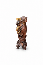 Chinese Carved Soapstone (Steatite) Lotus Vase, Qing Dynasty