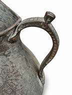 Antique Ottoman Levantine Hand Engraved Copper Ewer, 19th Century