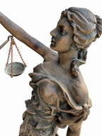 Lady Justice Bronze Figurine After Moreau, French Neoclassical Sculpture