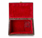 Antique Ornate Jewelry Casket with Miniature Painting & Pierced Metalwork