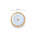 Limoges Bernardaud Cheverny Porcelain Plate,  with Cedar of Lebanon & Gilt Border. RL Monogram.