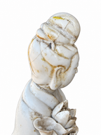 Chinese Blanc de Chine Guanyin Figure with Lotus