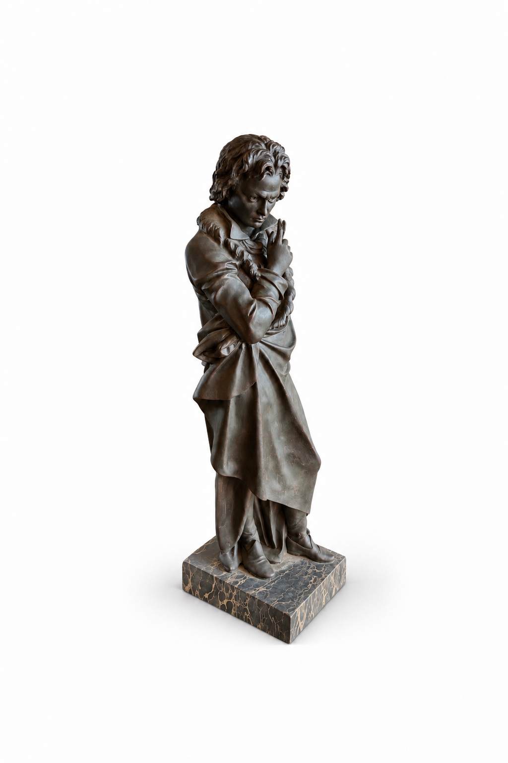 19th Century Bronze Figure of Beethoven by André F. Teuphème
