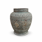 Persian Qajar Style Copper Vessel with Arabic Calligraphy & Animal Motifs