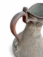 Antique Hand Engraved Copper Ewer