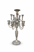 Large Persian Isfahan Hand Engraved Silver Candelabrum. 84 Standard
