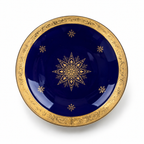 Limoges Porcelain Box Cobalt Blue & Gold Star Motif