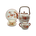 Antique Japanese Kutani Porcelain Tea Service Set