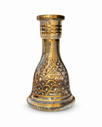 Vintage Hookah / Shisha Glass Nargileh Vase, Gold Gilt, 27 cm