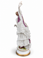 Meissen Porcelain Lace Dancing Lady Figurine