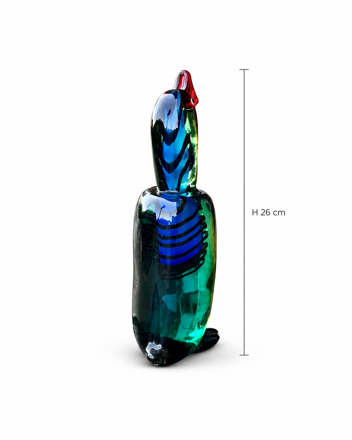 Murano Style Art Glass Penguin Sculpture, Circa 1970s / 1980s