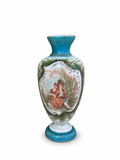 Antique Meissen Porcelain Three Piece Garniture Set with Romantic Courting Scenes