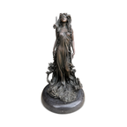 Art Nouveau Style Bronze Flora Figure on Marble Base
