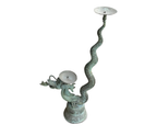 Vintage Indonesian Bronze Naga Dragon Candlestick, 60 cm