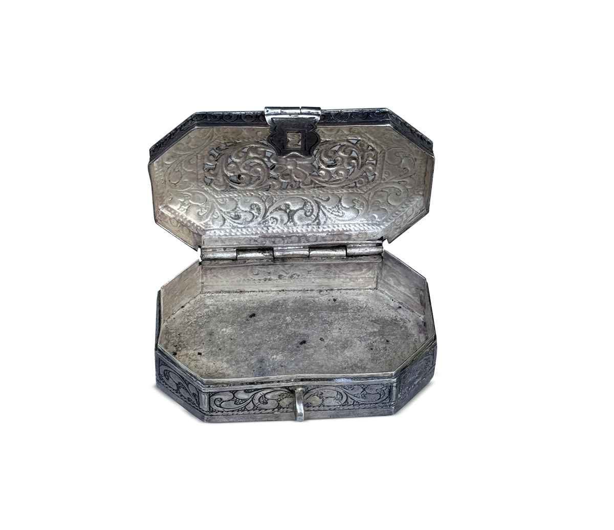 Antique 800 Silver Hand Chased & Pierced Object, c. 1920–1950