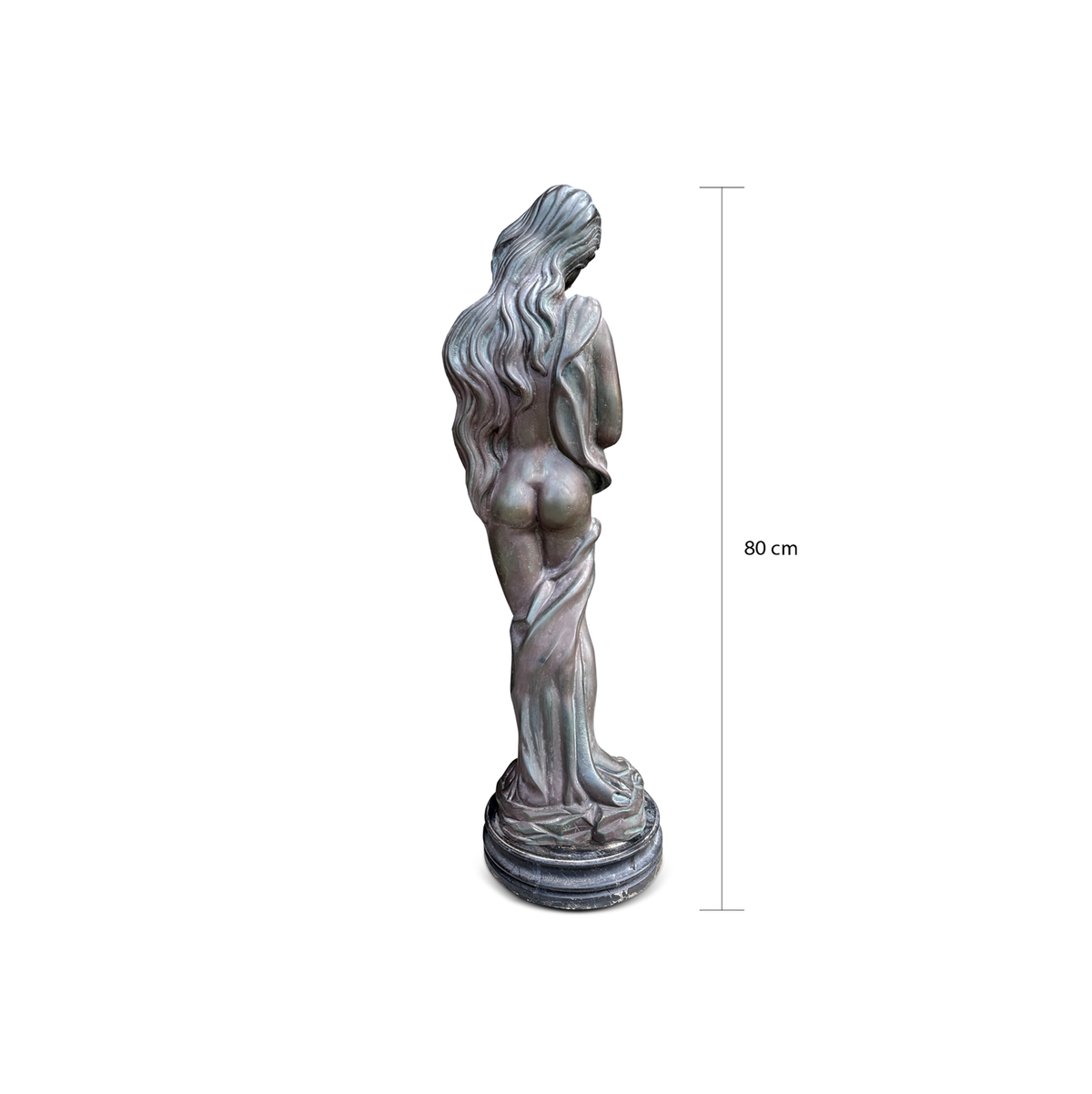 Large Vintage Classical Female Figure Sculpture, 80 cm