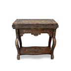 Antique Syrian Damascus Marquetry & Mother of Pearl Multi Game Table Early 20th Century