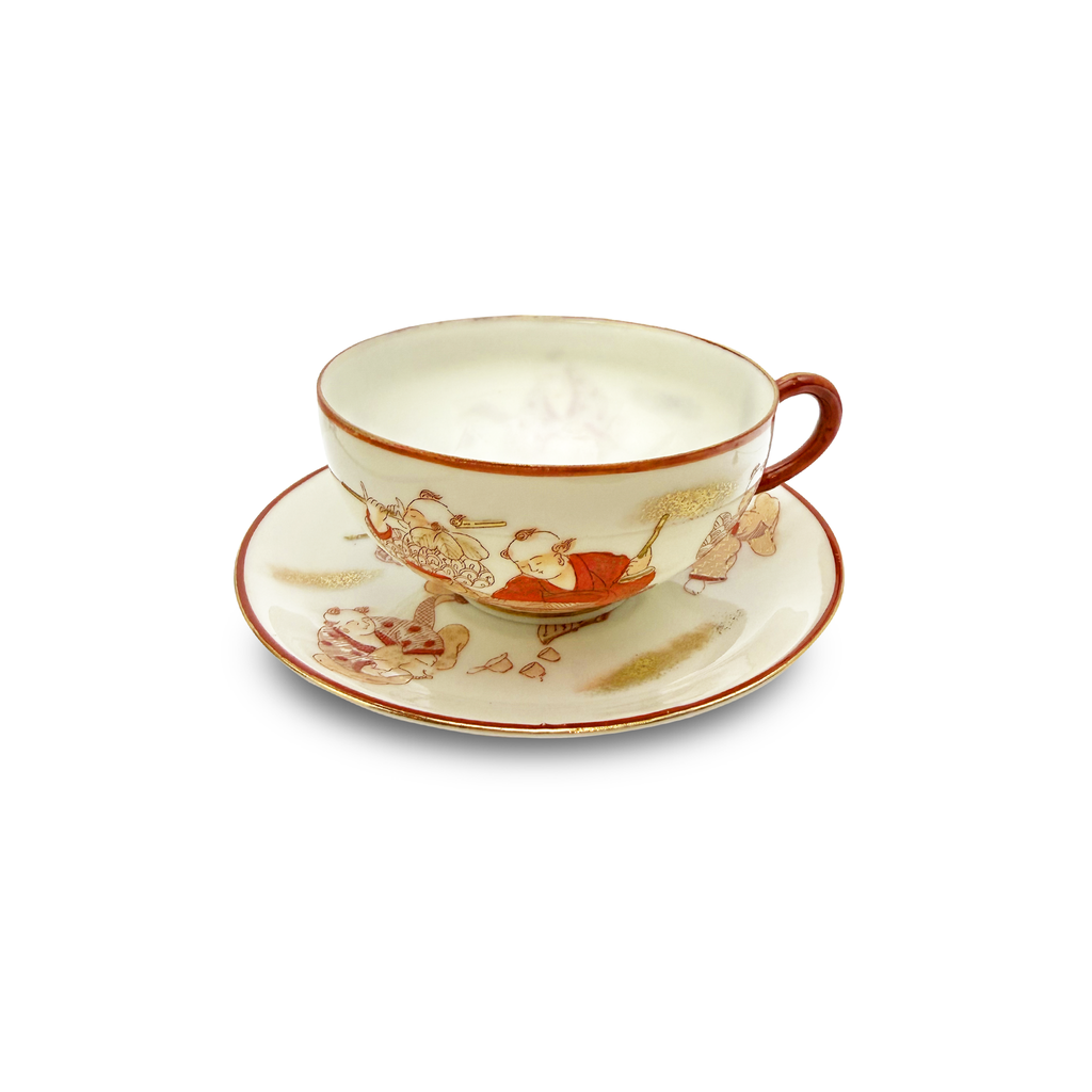 Antique Japanese Kutani Porcelain Tea Service Set