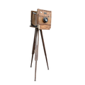 Antique French Narita Large Format Bellows Camera with Carl Zeiss Tessar Lens, c. 1928