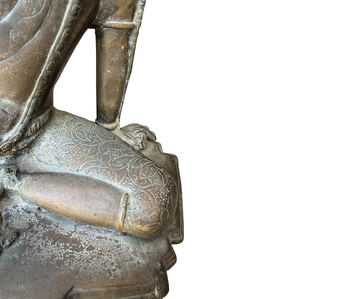 Antique Bronze Avalokiteshvara (Lokeshvara) Bodhisattva Pala Inspired Himalayan / North Indian Tradition