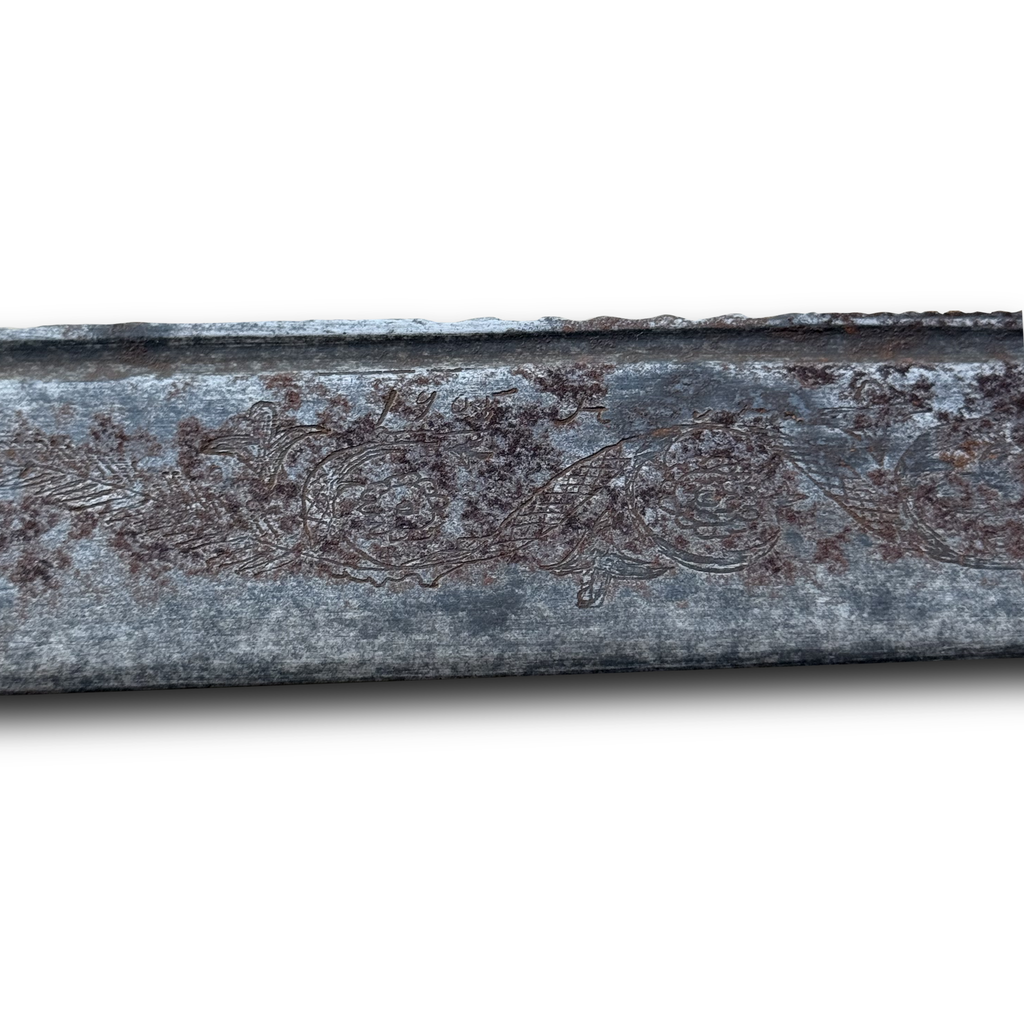 Antique Levantine Ottoman Period Knife with French Inscribed Blade & Scabbard, c. 1880–1920