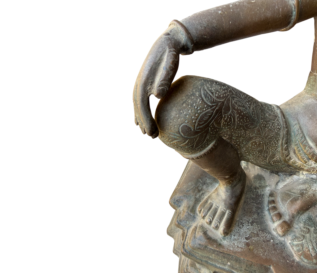 Antique Bronze Avalokiteshvara (Lokeshvara) Bodhisattva Pala Inspired Himalayan / North Indian Tradition