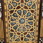 Vintage Syrian Damascene Armchairs with Mother of Pearl Inlay & Intricate Wood Marquetry