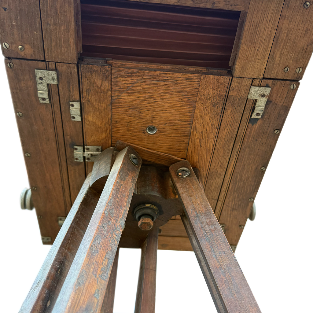 Antique French Narita Large Format Bellows Camera with Carl Zeiss Tessar Lens, c. 1928