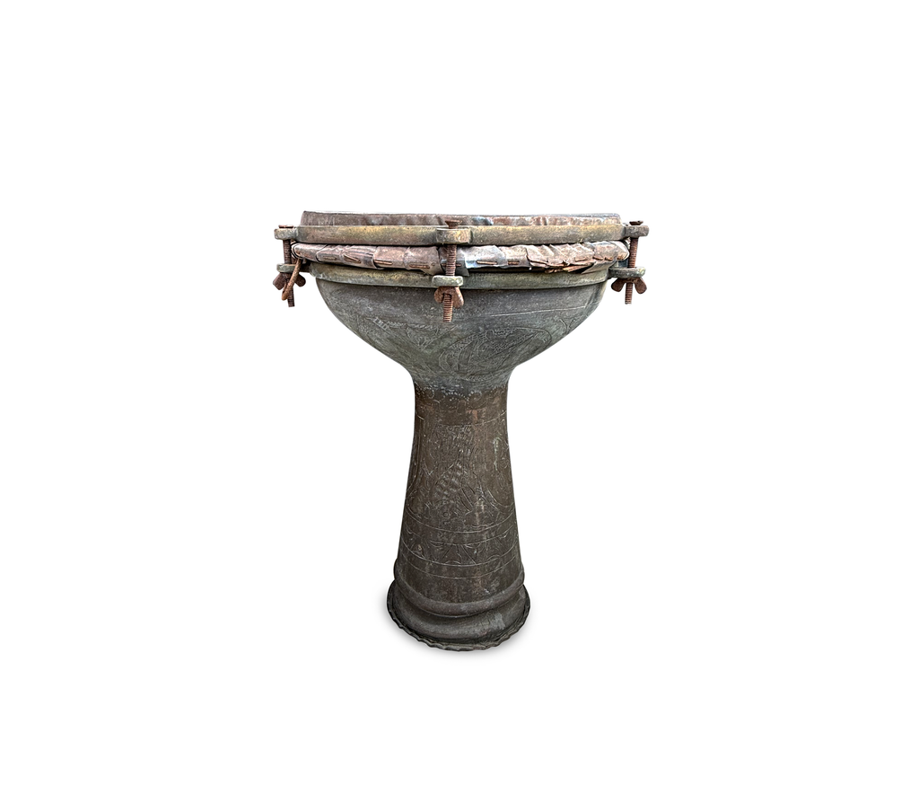 Vintage Engraved Copper Darbuka Drum