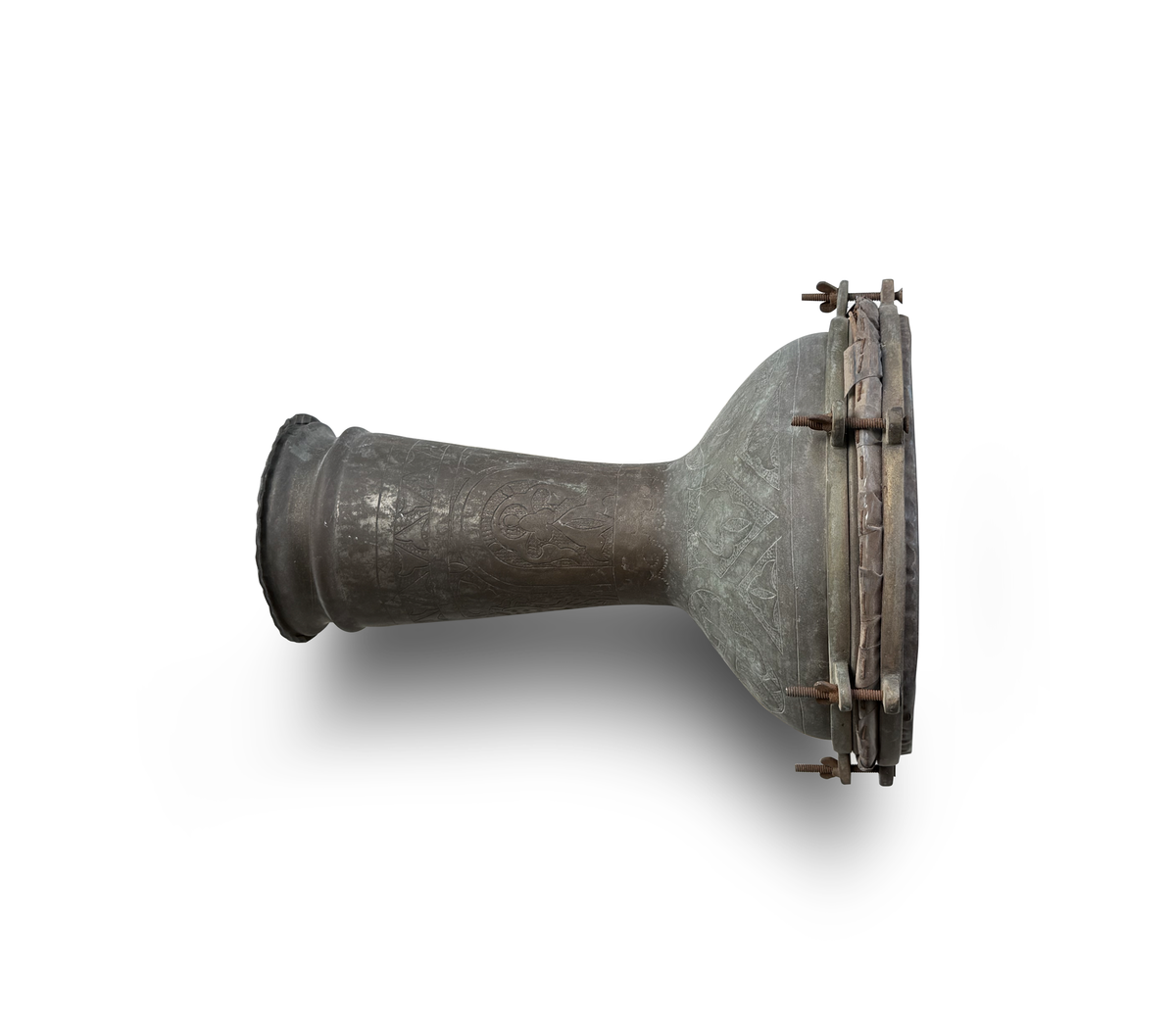 Vintage Engraved Copper Darbuka Drum