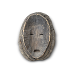 Dan Tribal Mask Wood, Raffia, Cowrie Shell & Horn