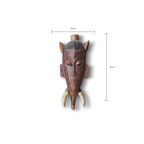 African Tribal Mask  Guro / Baule Style, Wood & Horn