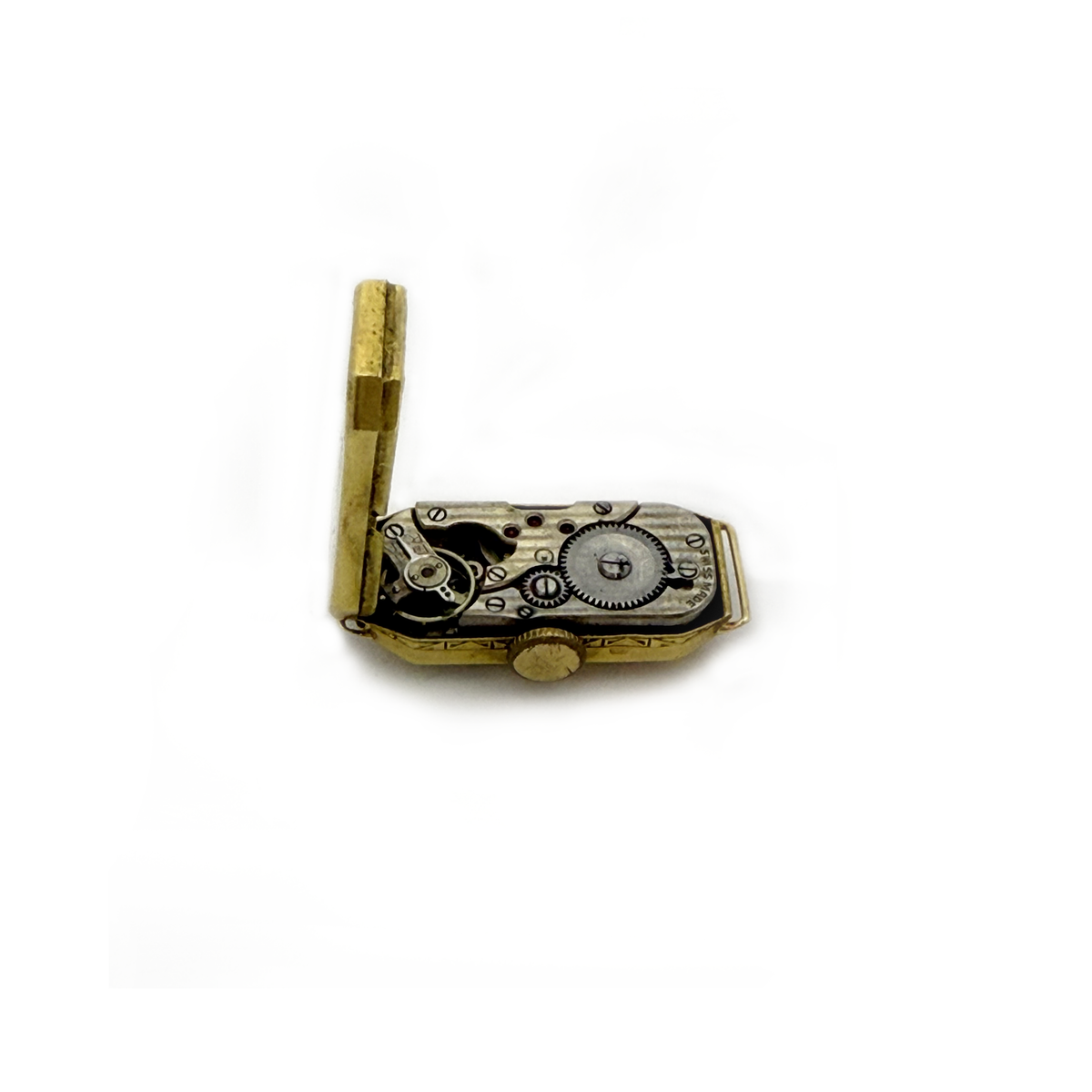 Vintage 18K Gold Rectangular Ladies’ Mechanical Watc