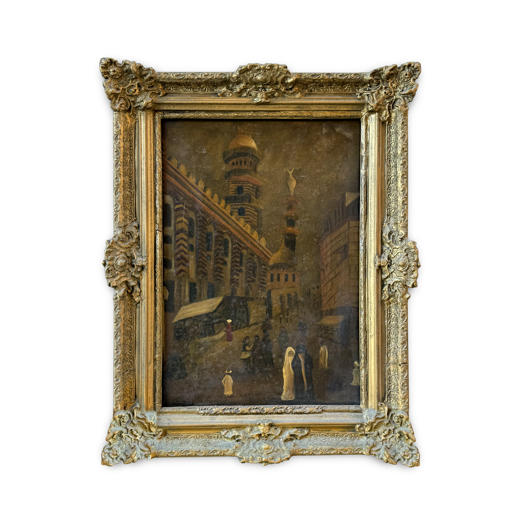 Qais Al Sindy Old Damascus Street Scene | Oil on Canvas